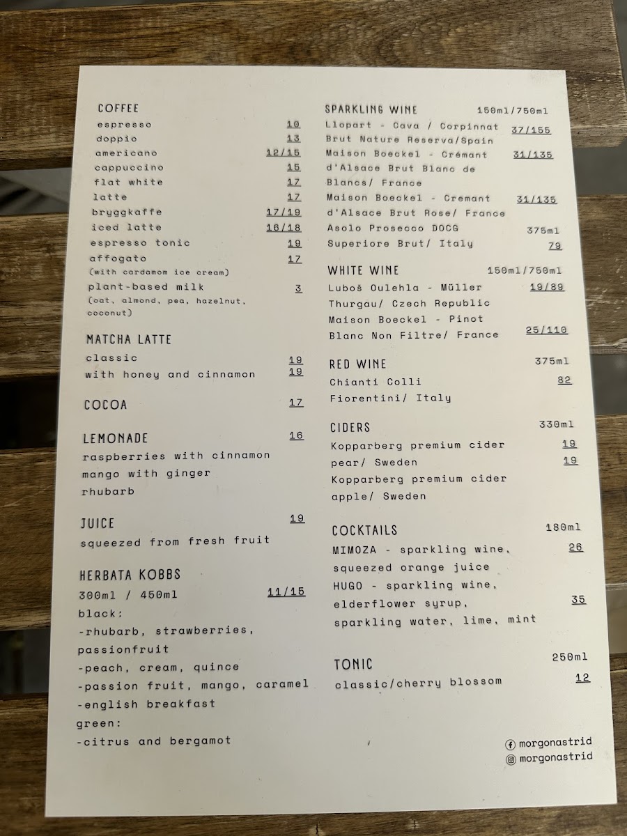 Menu Astrid-10